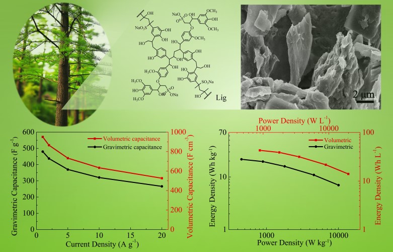 生物炭的微观形貌及电化学性能图通过对多孔炭的微观形貌,比表面积